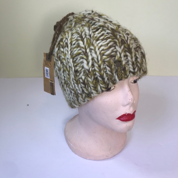 Nobis NEW Wool Knit Toque Beanie Hat Shroom Boho Sweater Warm - Picture 4 of 14